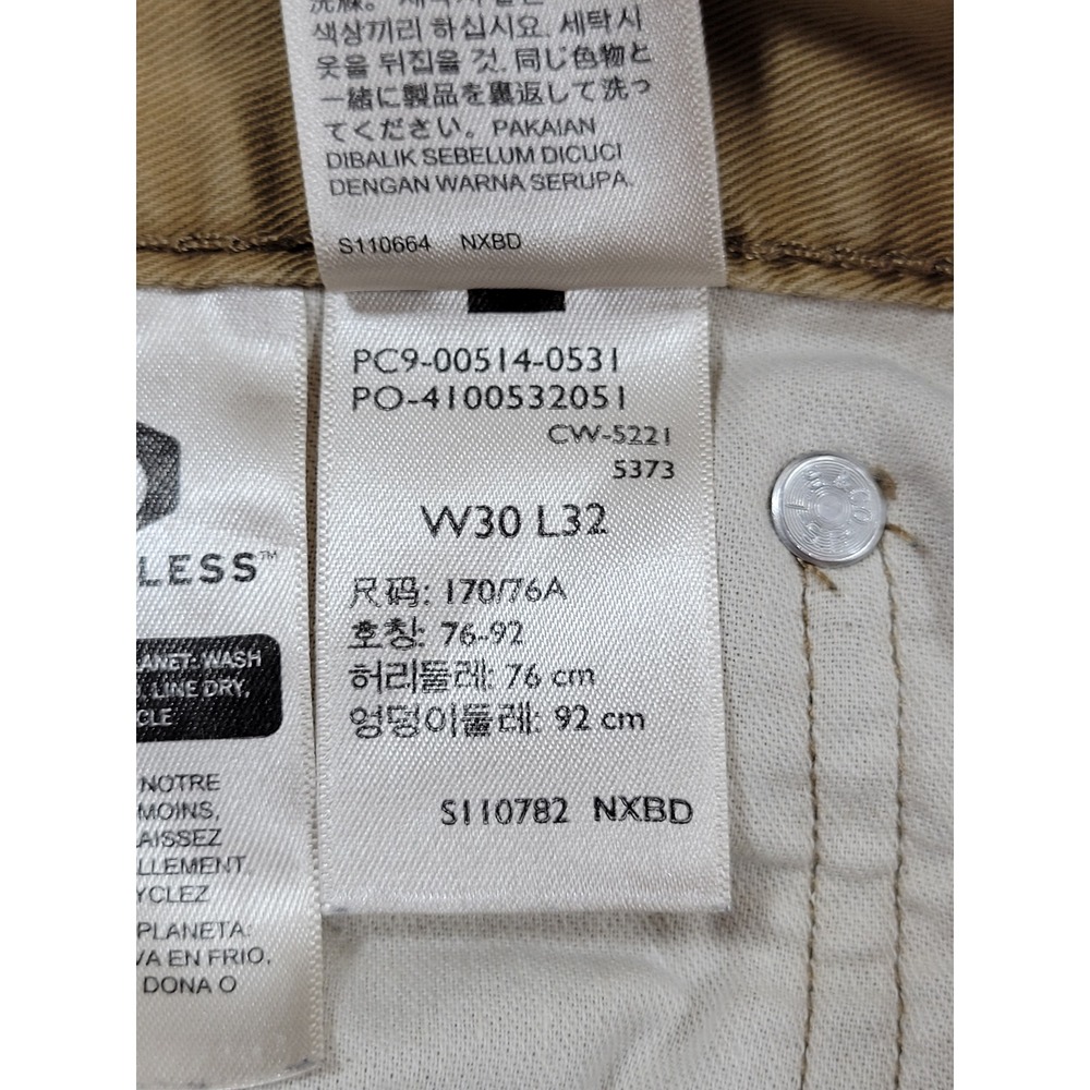 Levi's 514 Straight Fit Pants Mens 30x32 Tan Excellent Khaki Cotton Blend - Picture 8 of 10